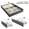 thumbnail image 4 of Costway Lit Plateforme Format Grand avec 3 Tiroirs de Rangement Base de Matelas Gris, 4 of 9