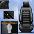 thumbnail image 3 of Car Seat Covers 5-Seat Set for Nissan Sentra 2008-2026: 5-Seat Set Faux Leather Seat Covers Waterproof Car Seat Protector (5-Seat Set, Black), 3 of 8