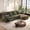 Green, variant on 107.8''Sleeper Sofa Bed, Recliner Pull Out Couches for Living Room, Gray,Chenille L-Shaped Sofa with USB, Storage Chaise, Table and Cup Holder, 4-seater Sofa Fit for Movie Nights, Apartment, Studio