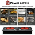thumbnail image 5 of Advwin 2-Burner 1800W Electric Cooktop with Child Safety Lock, Timer & 10 Power Settings - 110V Countertop Stove, 5 of 7