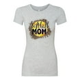 thumbnail image 3 of Softball Mom Animal Print Girl Sports Womens Slim Fit Junior Tee, Heather Grey, Large, 3 of 5