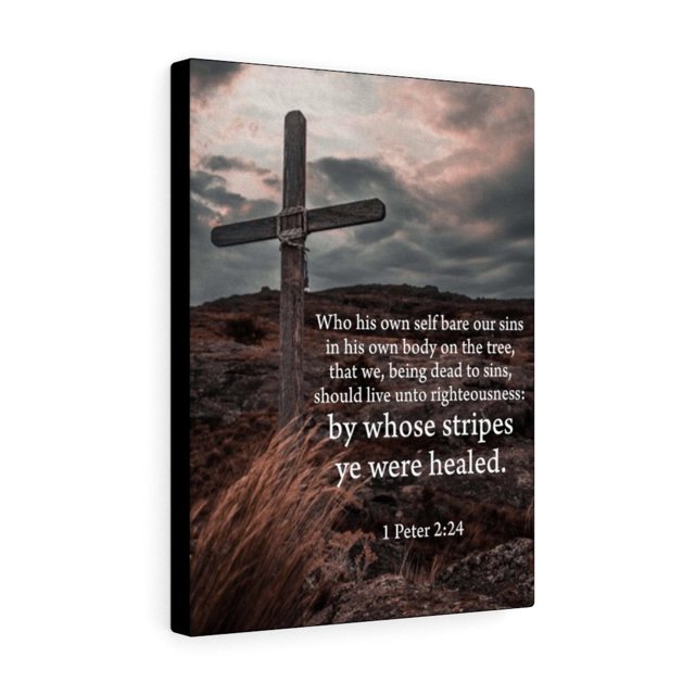 Scripture Walls Live Unto Righteousness 1 Peter 2:24Cross Wall Art Christian Home Decor Unframed