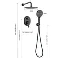 thumbnail image 2 of CASAINC Matte Black 10 in. Wall Mount Handheld Shower Head with 2-Spray Pattern, 1.8 GPM, 2 of 11