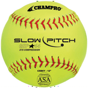 Champro 12" ASA .44 COR Slowpitch Softball (Dozen) by Champro
