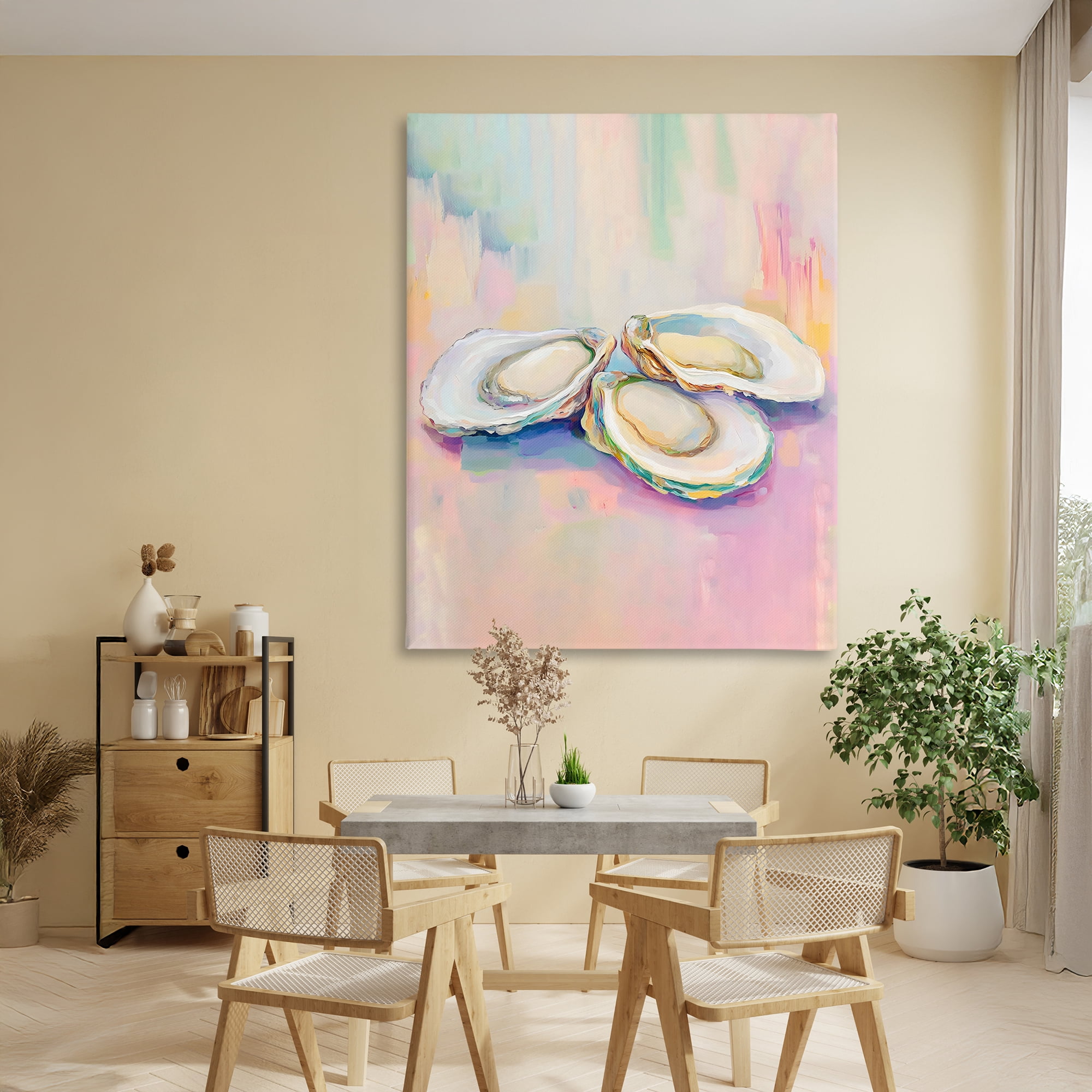 Stupell Industries Pastel Oysters Harmony Canvas Wall Art, design by The Prints Vibe