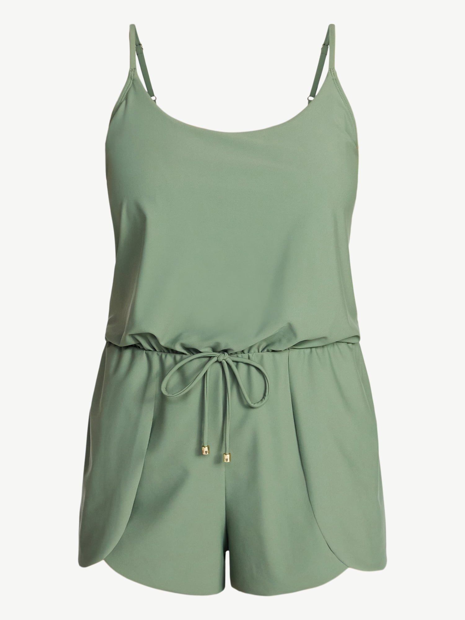 Time and Tru Women's Tank Romper Swimsuit, Sizes XS-3X