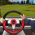 thumbnail image 4 of Roykaw Golf Cart Steering Wheel Universal for EZGO Club Car Yamaha, Golf Cart Accessories, Red, 4 of 8