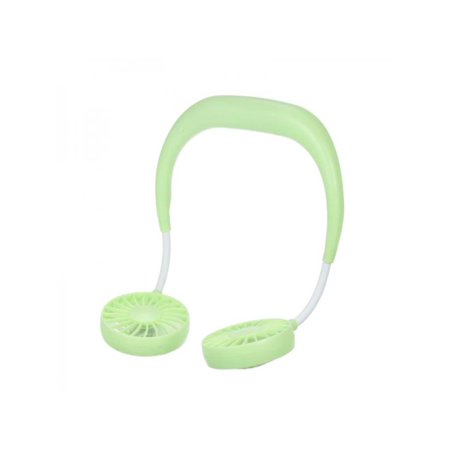 

Rechargeable Portable Mini USB Fan Neckband Lazy Neck Hanging Dual Fans Cooler