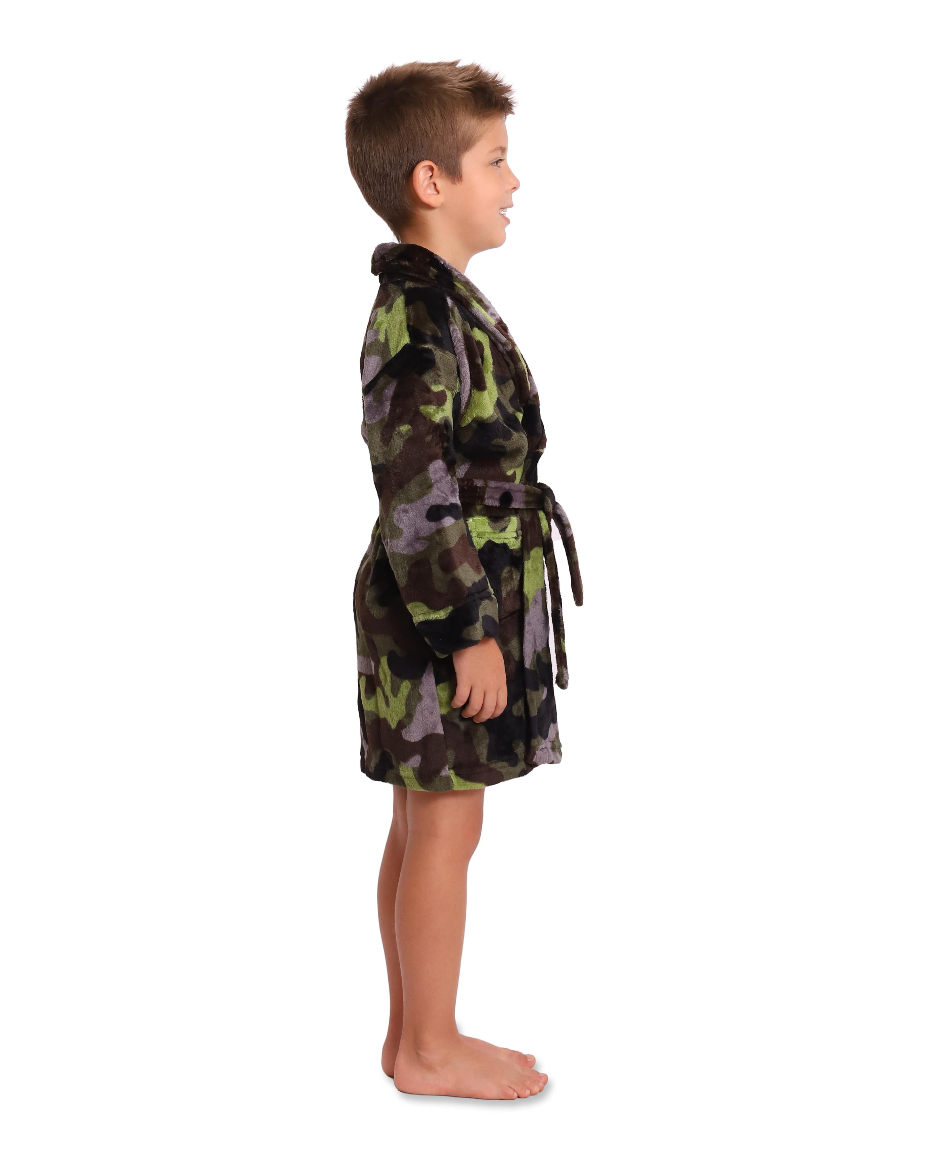 boys camo dressing gown