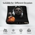 thumbnail image 2 of Michael Myers Blanket Halloween Blanket Horror Movie Blanket Flannel Fleece Throw Blanket for Kids Adults Bedding (Style-3, 40"x50"), 2 of 6