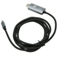 thumbnail image 4 of Cable de interfaz multimedia tipo C a HD compatible con 4K 30 Hz, Plug and Play, cable tipo C a HD para monitor de TV, color negro y gris., 4 of 14