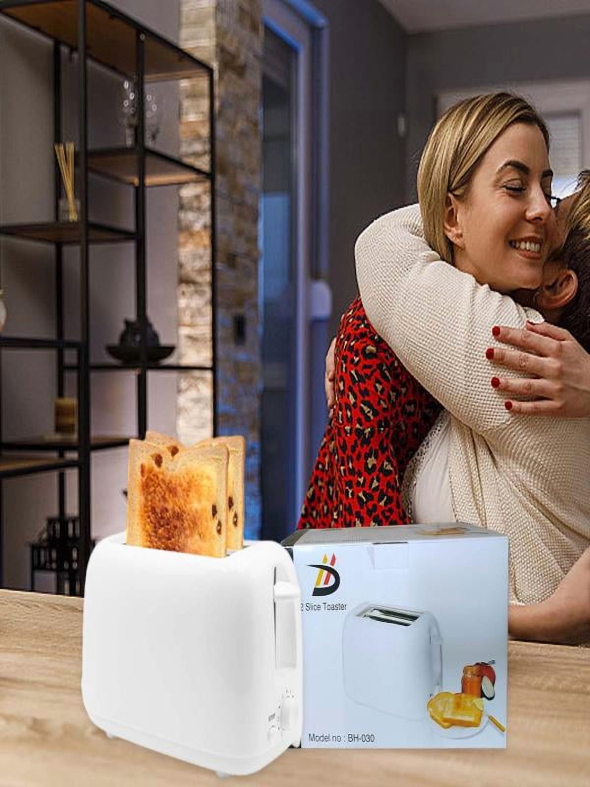 Toaster 2 slice,Retro Stainless Steel Toaster with 6 Settings, Extra Wide Slots, Bagel/Defrost/Cancel Function, Removable Crumb Tray (White)