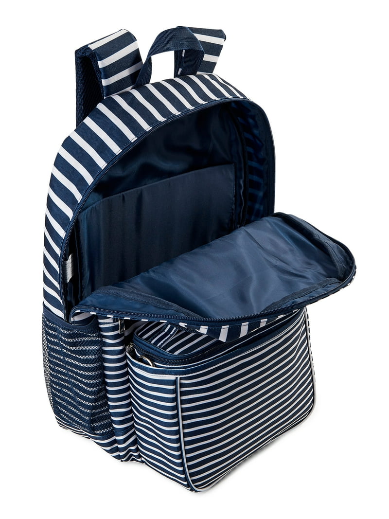No Boundaries Women's Backpack Duo with Square Lunchbox Navy