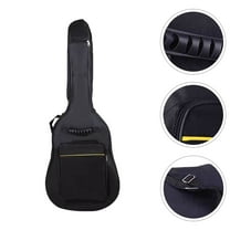 OFFIGAM Black Guitar Case with Thick Padding, Comfortable Adjustable Straps, and for Acoustic and Electric Guitars