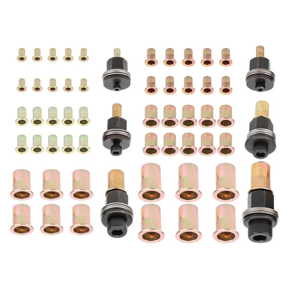 CSYANXING Wear Resistant Riveting Tool Kit 58 Pieces M3-M10 Sizes For Automotive Bodywork Trailer Assembly Projects