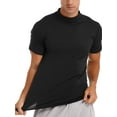 thumbnail image 3 of iefiel Hauts de Compression Athlétiques à Manches Courtes pour Hommes T-Shirt de Gym Performance 3 Pcs Noir G, 3 of 5