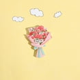 thumbnail image 2 of Blue Flower Bouquet Resin Fridge Stickers Three Dimensional Magnetic Stickers Fridge Decoration Plastic Material Blue Color For Kitchen And Home Decor, 2 of 7