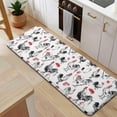 thumbnail image 5 of Red Flower Chicken Pattern Kitchen Rug Mat,Kitchen Runner Rugs Non Skid Washable,Decorative Kitchen Floor Mats for Kitchen,Sink,Laundry,17"x47.2", 5 of 7