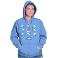 thumbnail image 4 of Retro Smurfs 80s Cartoon Characters Zip Up Hoodie Men's Women's Brisco Brands M, 4 of 6
