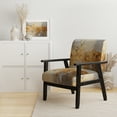 thumbnail image 2 of Designart "Gleaming Gold V" Gold Abstract Collages Upholstered Accent Chair - Modern Arm Chair For Living Room, 2 of 7