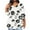 White, variant on DDAPJ pyju Womens Floral Print Tunic Tops Plus Size Casual 3/4 Sleeve T-shirts Spring Summer Dressy V Neck Tunic Blouse with Curved Hem Hide Belly Shirt White XXL