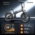 thumbnail image 6 of Heybike Mars 3.0 Electric Bike for Adults, 1400W Peak Motor Foldable Ebike with 48V 13AH Removable Battery, 20" Fat Tire Electric Bicycles, Up to 30+MPH & NFC Unlock, UL2849, 6 of 10