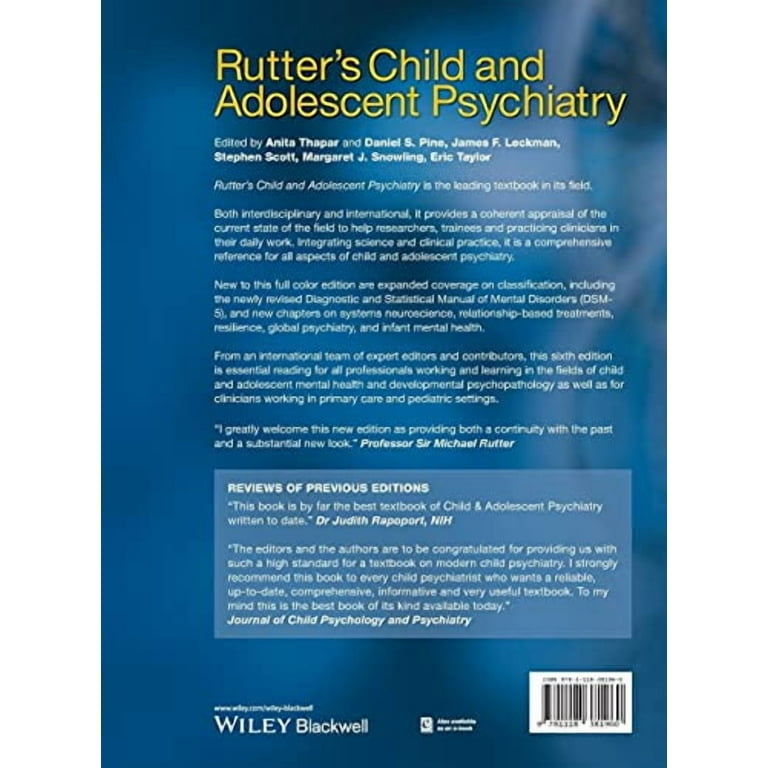 Rutter's Child and Adolescent Psychiatry, (Hardcover) - Walmart.com