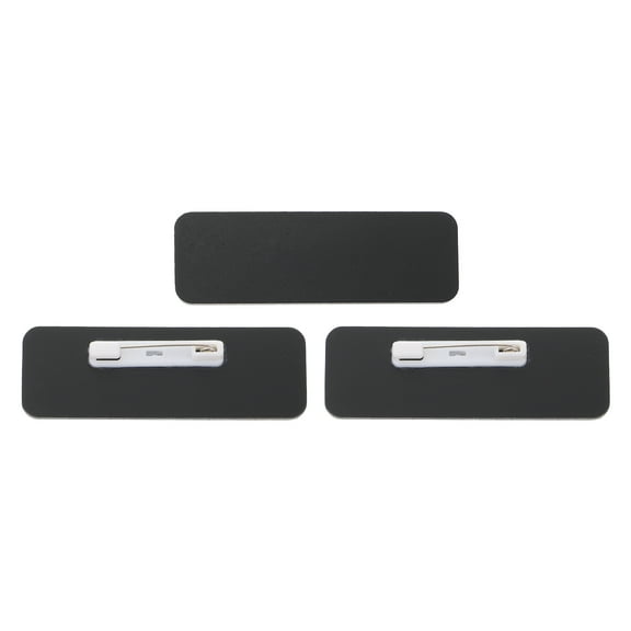 KONTONTY 3Pcs Assorted Color Plastic Name Tags Blank DIY Badges for Office and School Supplies