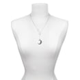 thumbnail image 3 of Delight Jewelry Silvertone Large Swirl Man in Moon Silver tone Elegant Infinity Lariat Necklace, 3 of 4