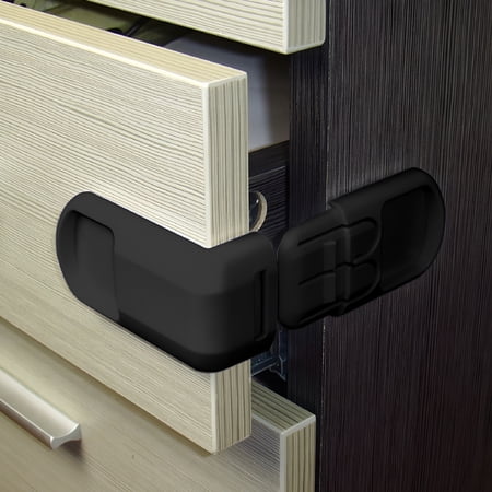 ZHZFKQ 2026 New 5Pcs Baby Proofing Safety Cabinet Locks-Child Proof Latches for Dresser Drawer Cupboard Doors Closet Oven Refrigerator Fridge-Adjustable Childproof Straps
