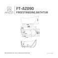 thumbnail image 2 of Anzzi Ft-Az090 Talyah 71" Soaking Bathtub For Freestanding Installations - White, 2 of 6