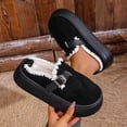 thumbnail image 5 of OKBOP Womens Warm Plush Flats Shoes Round Toe Comfortable Buckle Strap Winter Work Shoes, 5 of 5