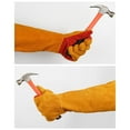 thumbnail image 4 of Clearance hand protector under $20,23.6inch Long Sleeves Leather Welding Gloves Heat And Wear Hand Protectors Fire Boot Tools Gifts For Men Dad 1PC, 4 of 9