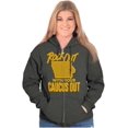 thumbnail image 4 of Iowa Shape Rock Out Caucus Funny Zip Up Hoodie Men's Women's Brisco Brands 2X, 4 of 6
