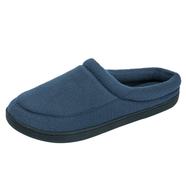 WOTTE Men's House Slippers Polar Fleece Memory Foam AntiSkid Indoor