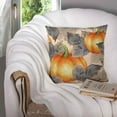 thumbnail image 4 of Sofa Pillow, Zippered Pillowcases 20X20Inch 2 Pack Throw Pillow Covers Watercolor White Pumpkin red Poppy Fall Leaf Wood for Home Sofa, 4 of 6