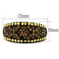 thumbnail image 2 of TK2552 - IP Black(Ion Plating) Stainless Steel Ring with Top Grade Crystal  in Multi Color Size 8, 2 of 4