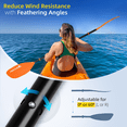 thumbnail image 5 of AbahubFit Kayak Paddle 86in/218cm (2-Piece), Lightweight&Floatable Aluminum Shaft for Kayaking Canoeing Boating, 5 of 6
