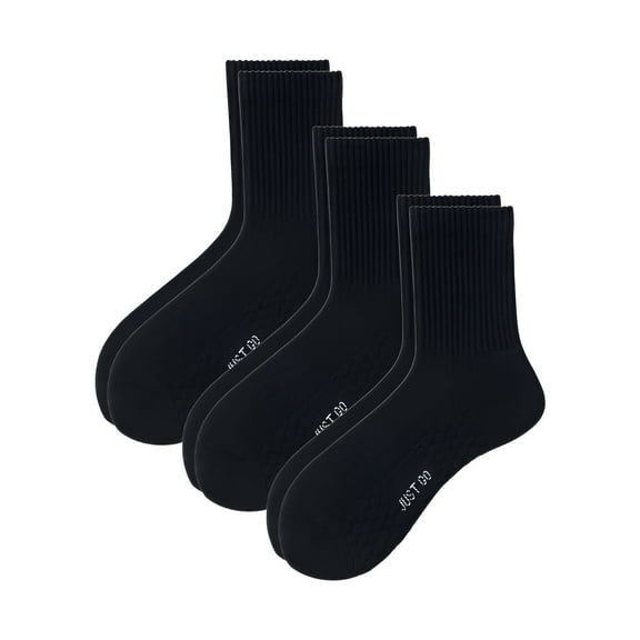 TELOLY 3Pairs Mens Ankle Socks9-13Mens Ankle Socks Size 9-11 Men's Socks ,Black1