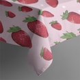 thumbnail image 4 of Strawberry Plants Fruit Dot Pink Pattern Rectangle Tablecloth 60"x120",Waterproof Polyester Rectangle Table Cloth, Wipeable Spillproof Polyester Tablecloth for Dining, Camping, Indoor and Outdoor, 4 of 6