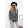 thumbnail image 4 of Pulls Femmes Robe Oversize Manches Longues Sexy hors Épaule Couleur Bloc Pull Pull Tops, 4 of 6