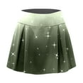 thumbnail image 3 of Aayomet Jupe à Sequins pour Femmes Jupe d'Entraînement Yoga Sport Jupe Active Jupe-Short (Vert, TG), 3 of 5