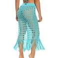 thumbnail image 4 of Frontwalk Women Sarong Crochet Beach Cover Up Summer Casual High Waist Long Skirt Swimwear, 4 of 5