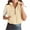 Beige, variant on Women Corduroy Lightweight Sleeveless Padded Coat Zip Up Cropped Puffer Vest