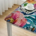 thumbnail image 5 of Acheng Flower Bird Butterfly Square Tablecloth with Elastic Edge 100% Polyester Fiber 40*40, 5 of 8