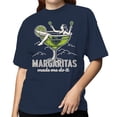 thumbnail image 2 of Margaritas Made Me Do It Art Women's Blue T-shirt, 2 of 3