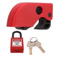 thumbnail image 1 of Circuit Breaker Lockout Tool, Simple Installation Corrosion Proof Nylon Brass Circuit Breaker Lockout Device Set Universal For Chemical For Explosive Places, 1 of 8