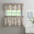 thumbnail image 2 of Rustic Blooming Curtains 24 Inch - 3 Panel Bohemian Country Farmhouse Set with Vintage Floral Print, Rod Pocket Kitchen, 2 of 6