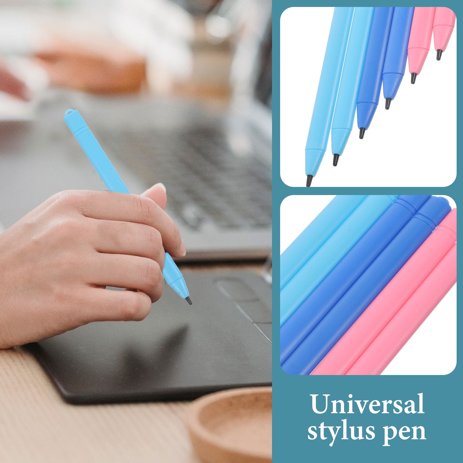Amosfun Stylus Pen with Assorted Colors ABS Rubber Tip for Smooth Tablet Writing and Drawing