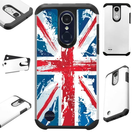 Compatible T-Mobile REVVL 2 (2018) | Alcatel 3 (2018) Case Hybrid TPU Fusion Phone Cover (UK Flag (Best Mobile Operator Uk)